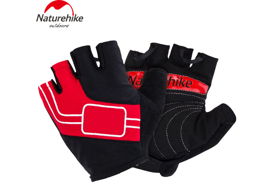 Naturehike Перчатки NATUREHIKE NH Half Finger Cycling Gloves (Red) L