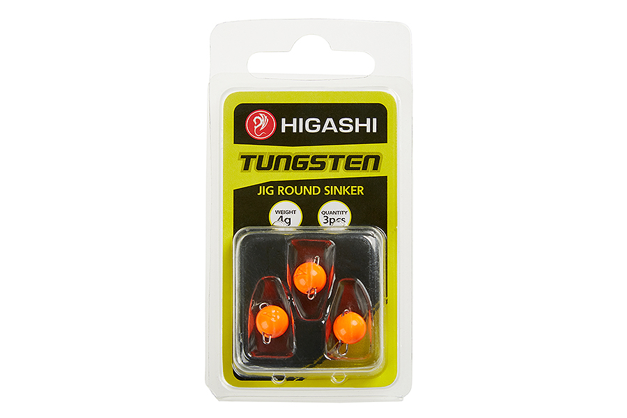 Higashi Грузила HIGASHI Jig Tungsten Sinker R Fluo orange 2гр (set-4pcs)