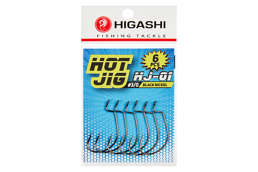 Higashi Офсетные крючки HIGASHI Hot Jig HJ-01 #3/0 Black nickel