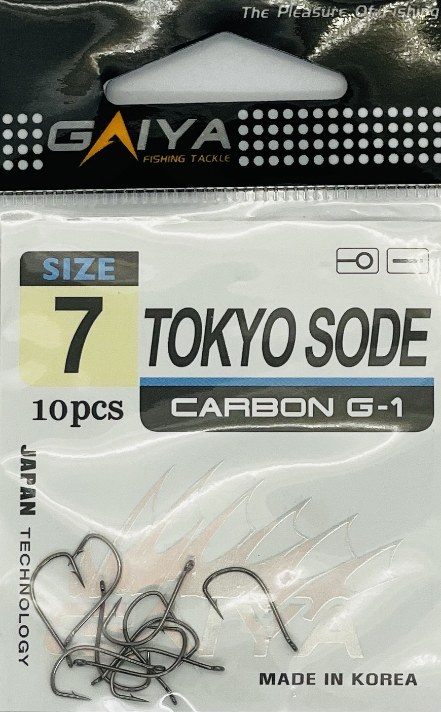 Крючки одинарные TOKYO SODE, размер 7, 10 шт.
