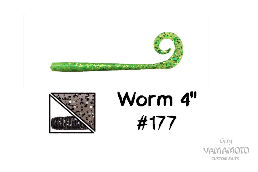 Higashi Приманка GARY YAMAMOTO Worm 4" #177
