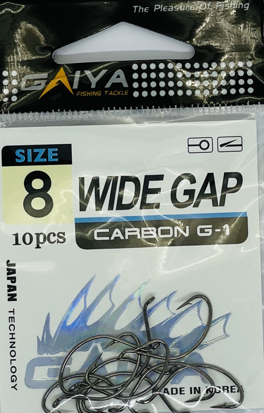 Крючки оффсетные WIDE GAP , размер 8, 10 шт.
