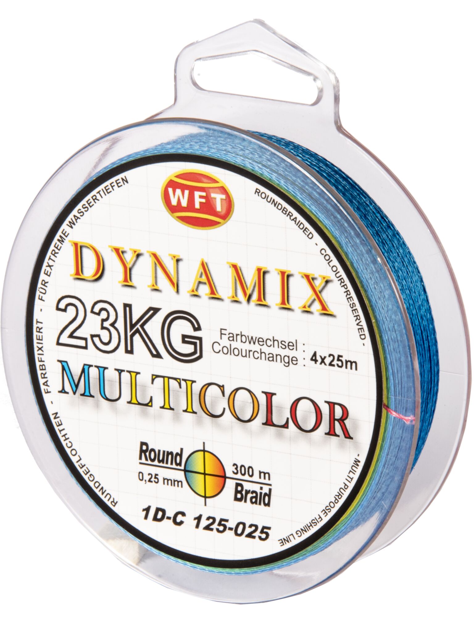 Леска плетёная WFT KG ROUND DYNAMIX Multicolor 300/025
