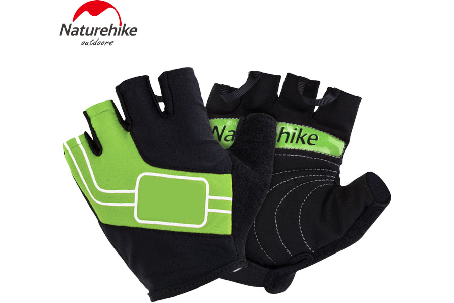 Naturehike Перчатки NATUREHIKE NH Half Finger Cycling Gloves (Green) L