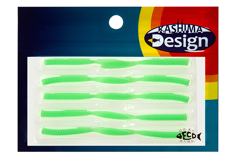 Kahara Приманка KAHARA Aji Leech 1.9" #Light Green Luminous