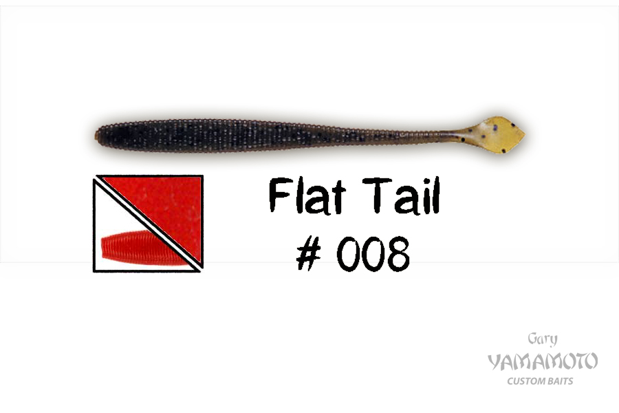 Higashi Приманка GARY YAMAMOTO Flat Tail 4.5" #008