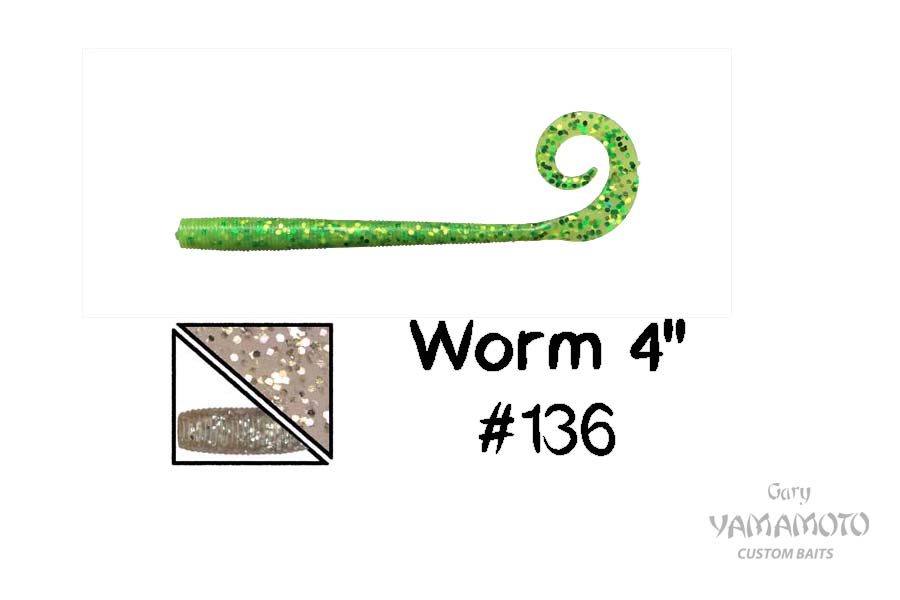 Higashi Приманка GARY YAMAMOTO Worm 4" #136
