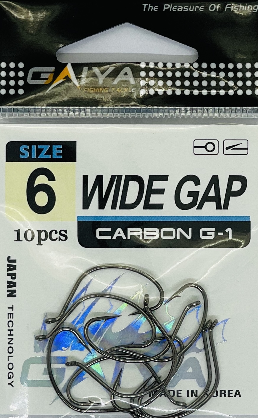 Крючки оффсетные WIDE GAP , размер 6, 10 шт.
