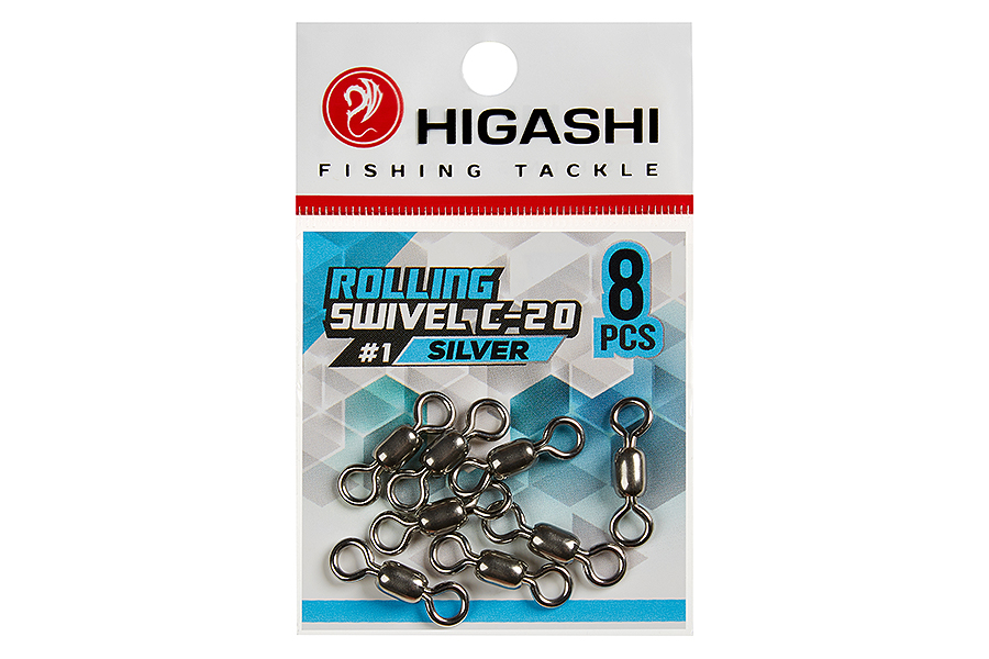 Higashi Вертлюг HIGASHI Rolling swivel C-20 #1 silver