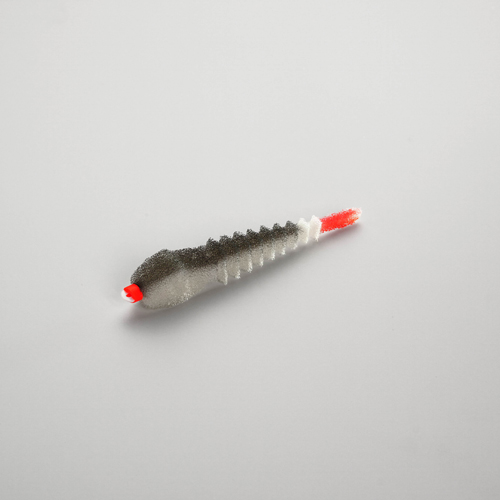 Рыбка поролоновая 3D Ex STREAM WBlack  8,5см под офсет. крюч. № 1, 2, 4