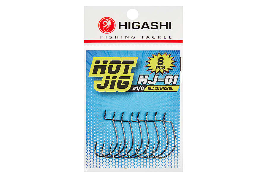Higashi Офсетные крючки HIGASHI Hot Jig HJ-01 #1/0 Black nickel