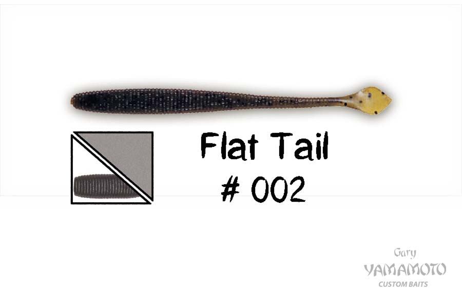 Higashi Приманка GARY YAMAMOTO Flat Tail 4.5" #002