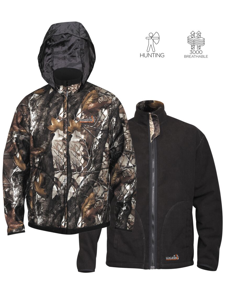 Куртка Norfin Hunting THUNDER STAIDNESS/BLACK двухстор. 04 р.XL
