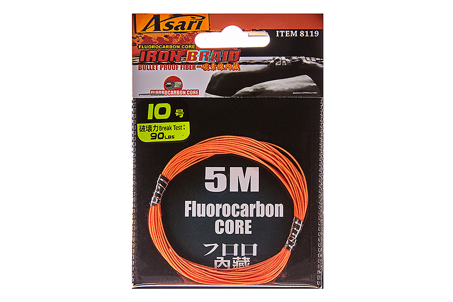 Asari Поводковый материал ASARI Fluorocarbon Core Assist Line 90lbs 5м