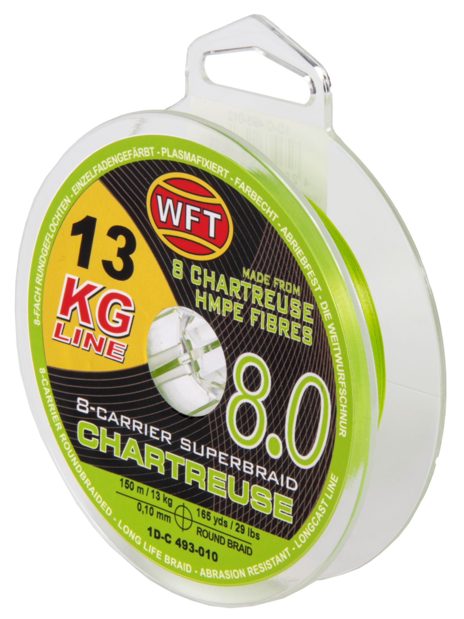 Леска плетёная WFT KG x8 Chartreuse150/010