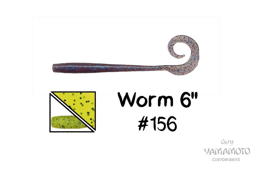 Higashi Приманка GARY YAMAMOTO Worm 6" #156