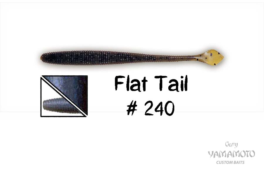 Higashi Приманка GARY YAMAMOTO Flat Tail 4.5" #240