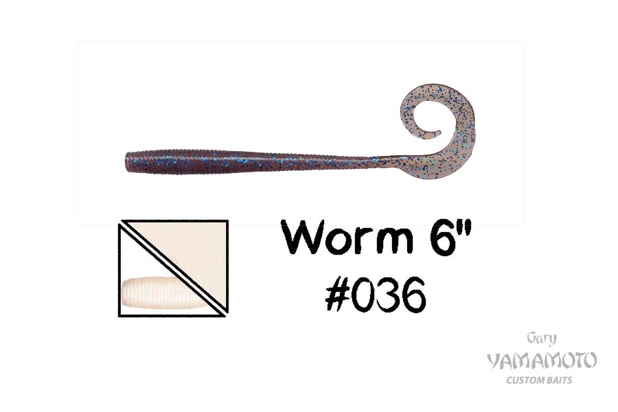 Higashi Приманка GARY YAMAMOTO Worm 6" #036