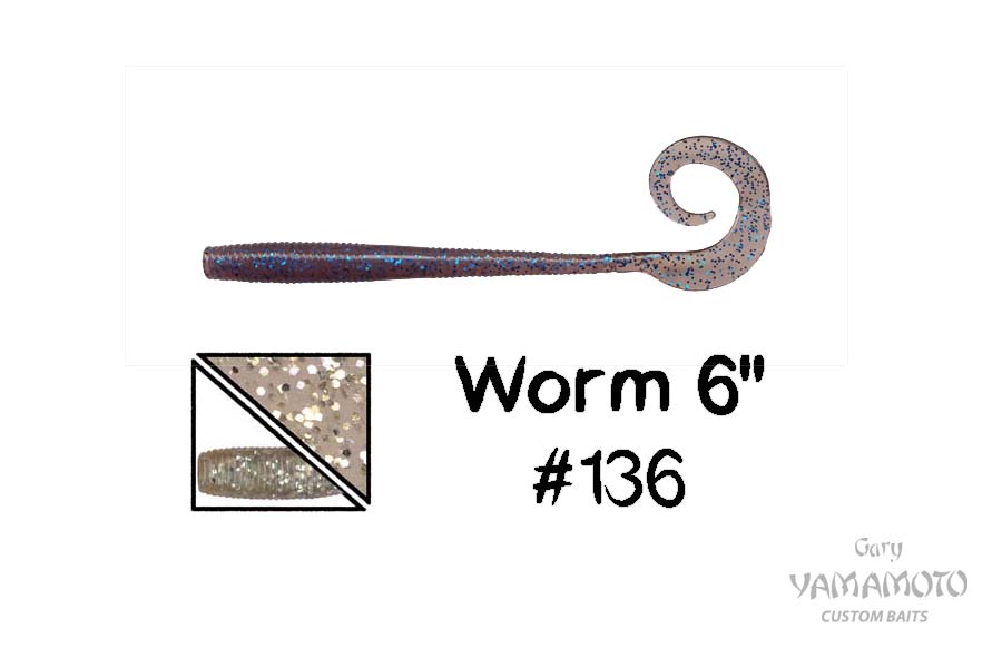 Higashi Приманка GARY YAMAMOTO Worm 6" #136