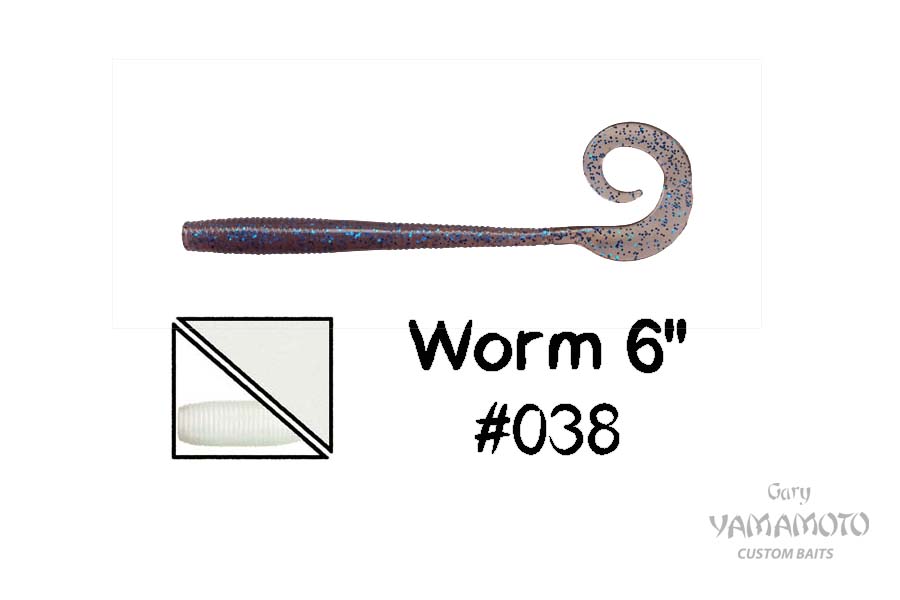 Higashi Приманка GARY YAMAMOTO Worm 6" #038