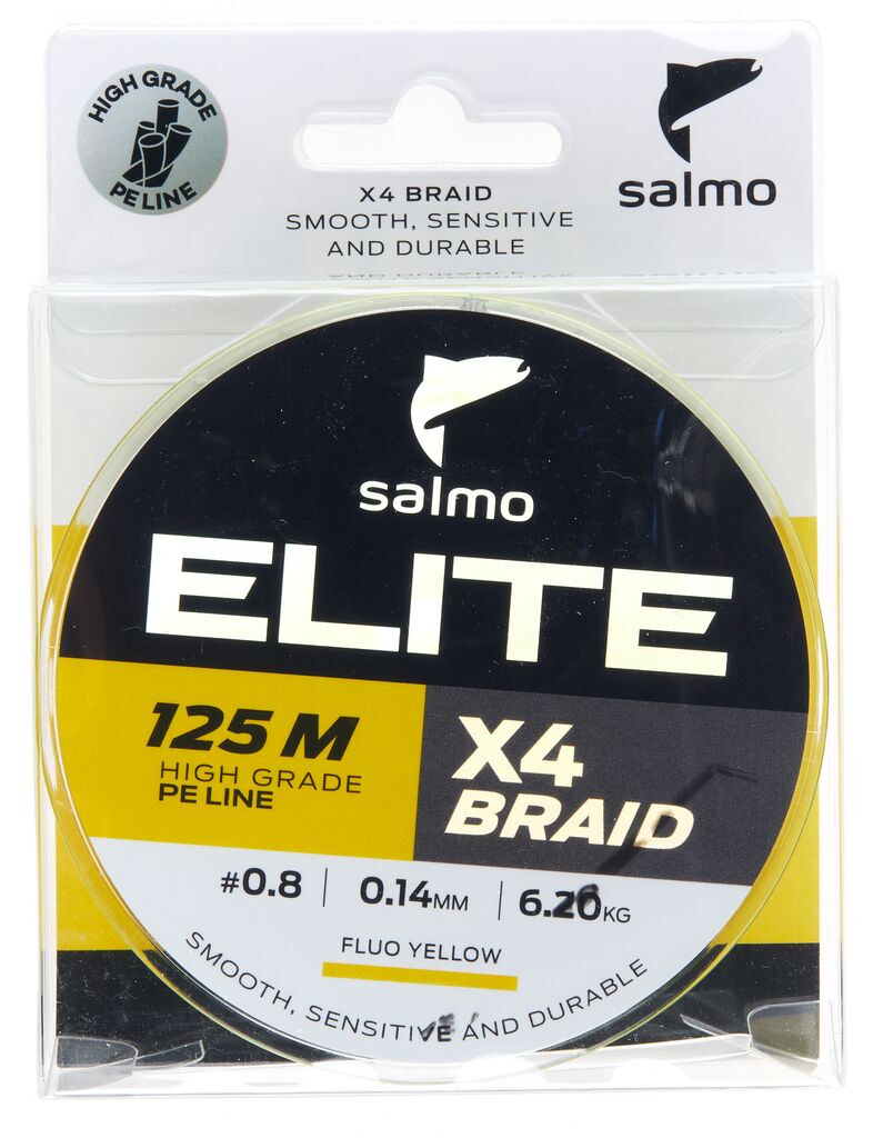 Леска плет. Salmo Elite х4 BRAID Fluo Yellow 125/014