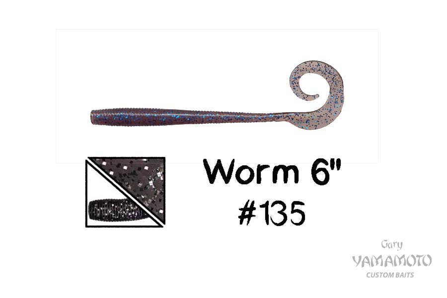 Higashi Приманка GARY YAMAMOTO Worm 6" #135