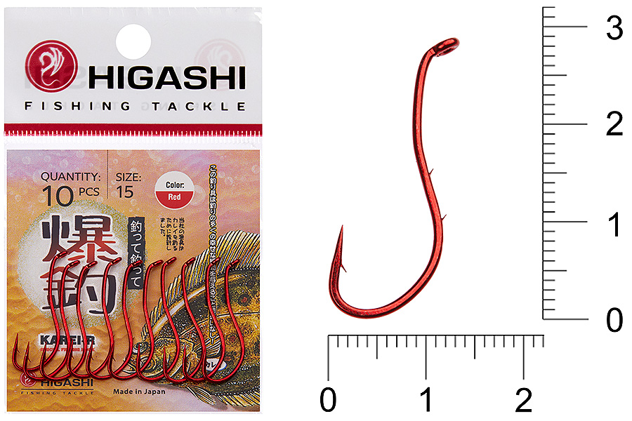 Higashi Крючок HIGASHI Karei R #15 #Red