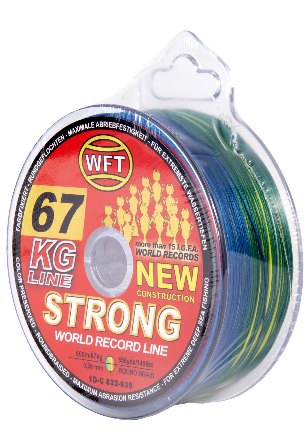 Леска плетёная WFT KG STRONG Multicolor 600/039