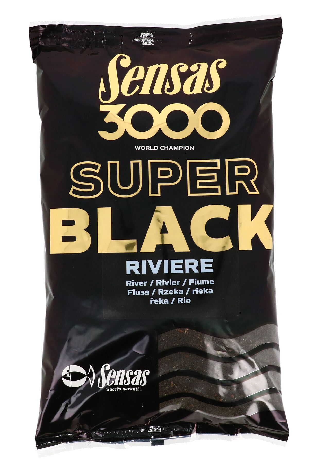 Прикормка Sensas 3000 Super BLACK Riviere 1кг