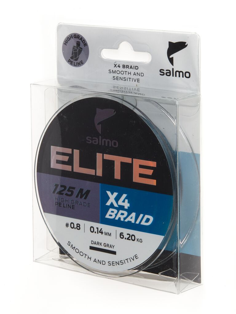 Леска плетёная Salmo Elite х4 BRAID Dark Gray 125/014