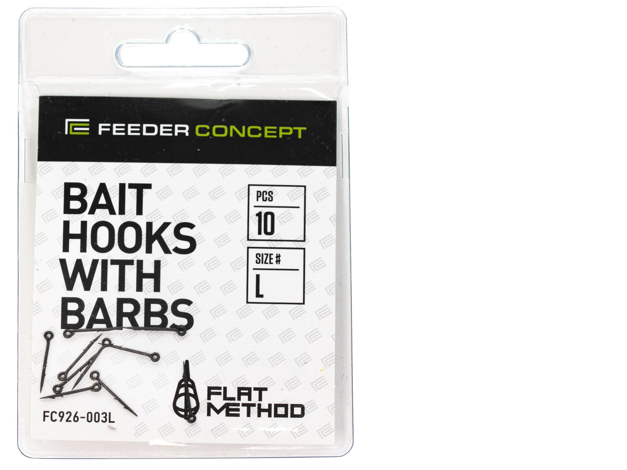Шипы для бойлов/приманок Feeder Concept Flat Method BAIT HOOKS WITH BARBS р,001S 10шт.