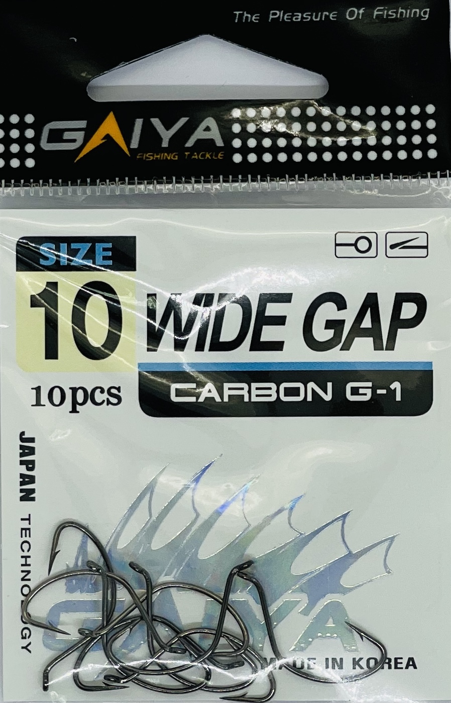 Крючки оффсетные WIDE GAP , размер 10, 10 шт.