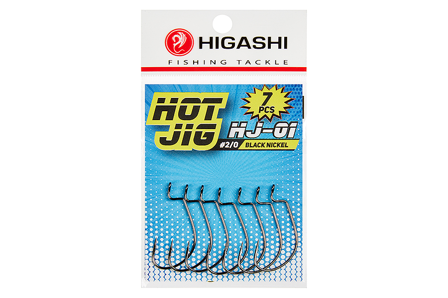 Higashi Офсетные крючки HIGASHI Hot Jig HJ-01 #2/0 Black nickel