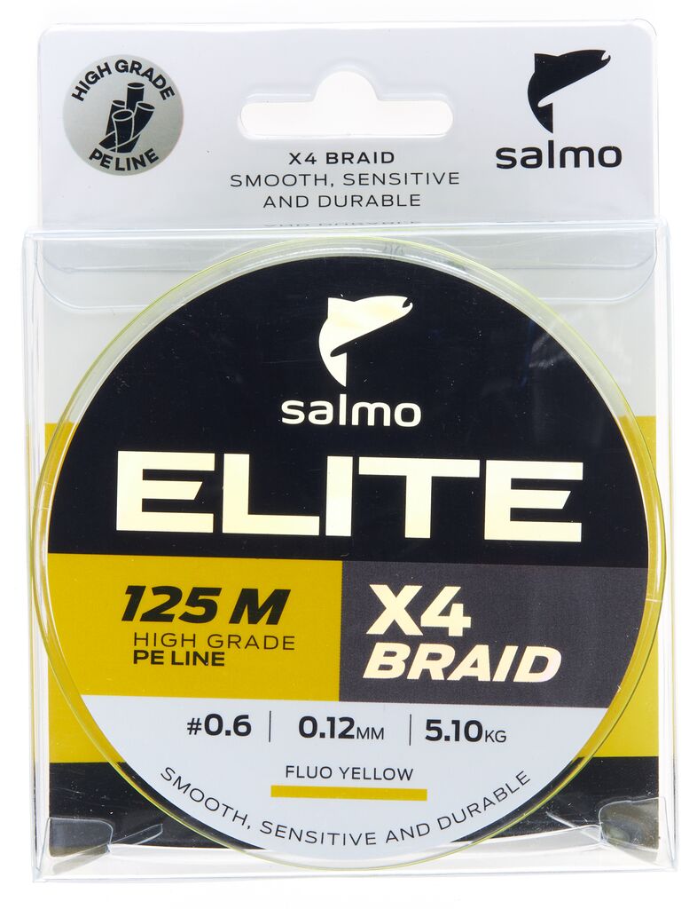 Леска плет. Salmo Elite х4 BRAID Fluo Yellow 125/012