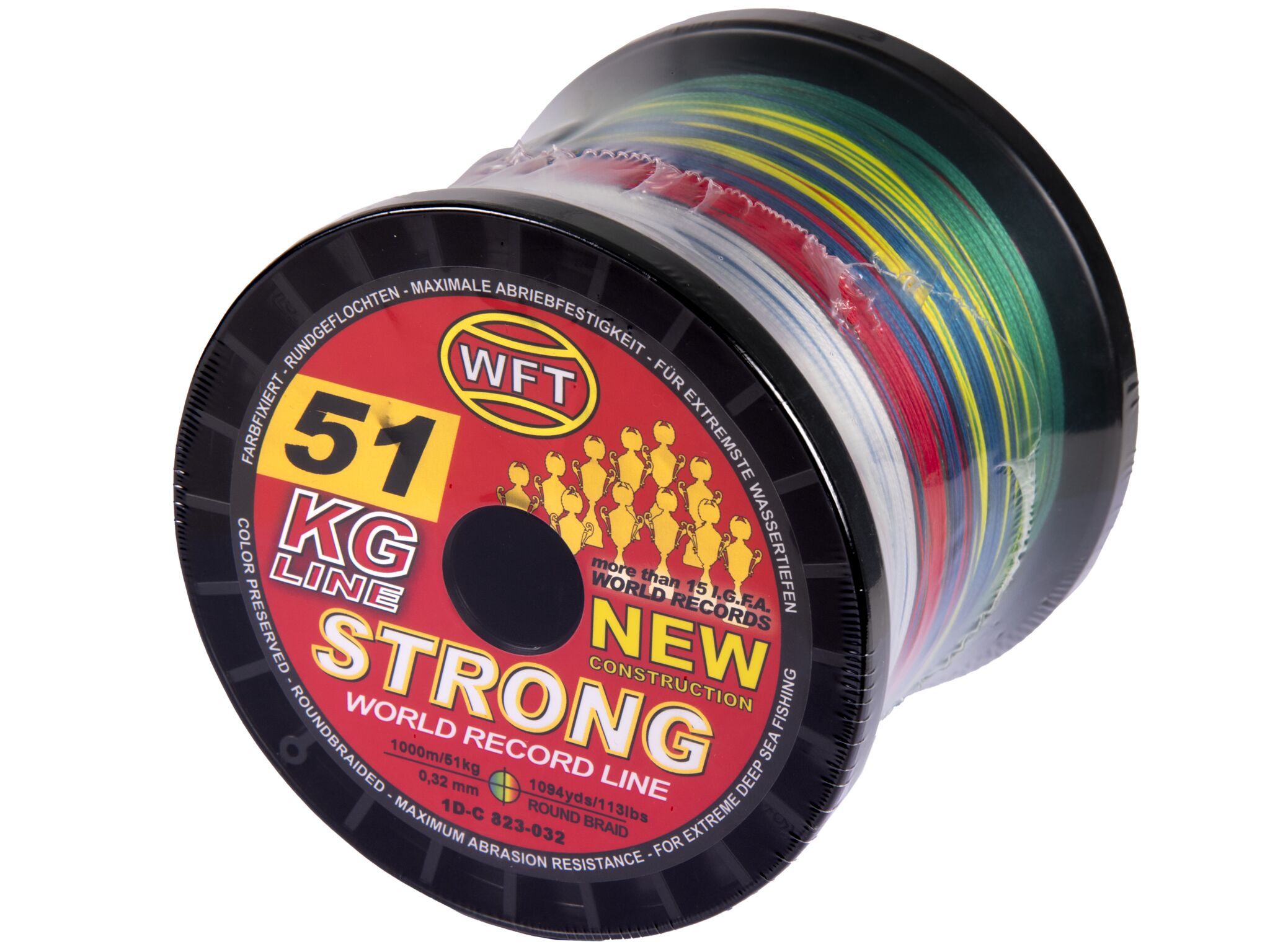 Леска плетёная WFT KG STRONG Multicolor 1000/032