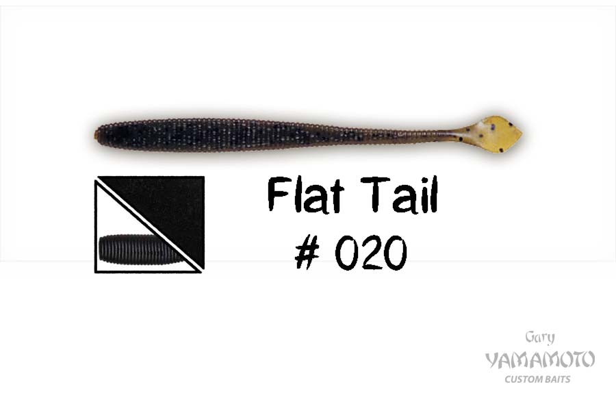 Higashi Приманка GARY YAMAMOTO Flat Tail 4.5" #020