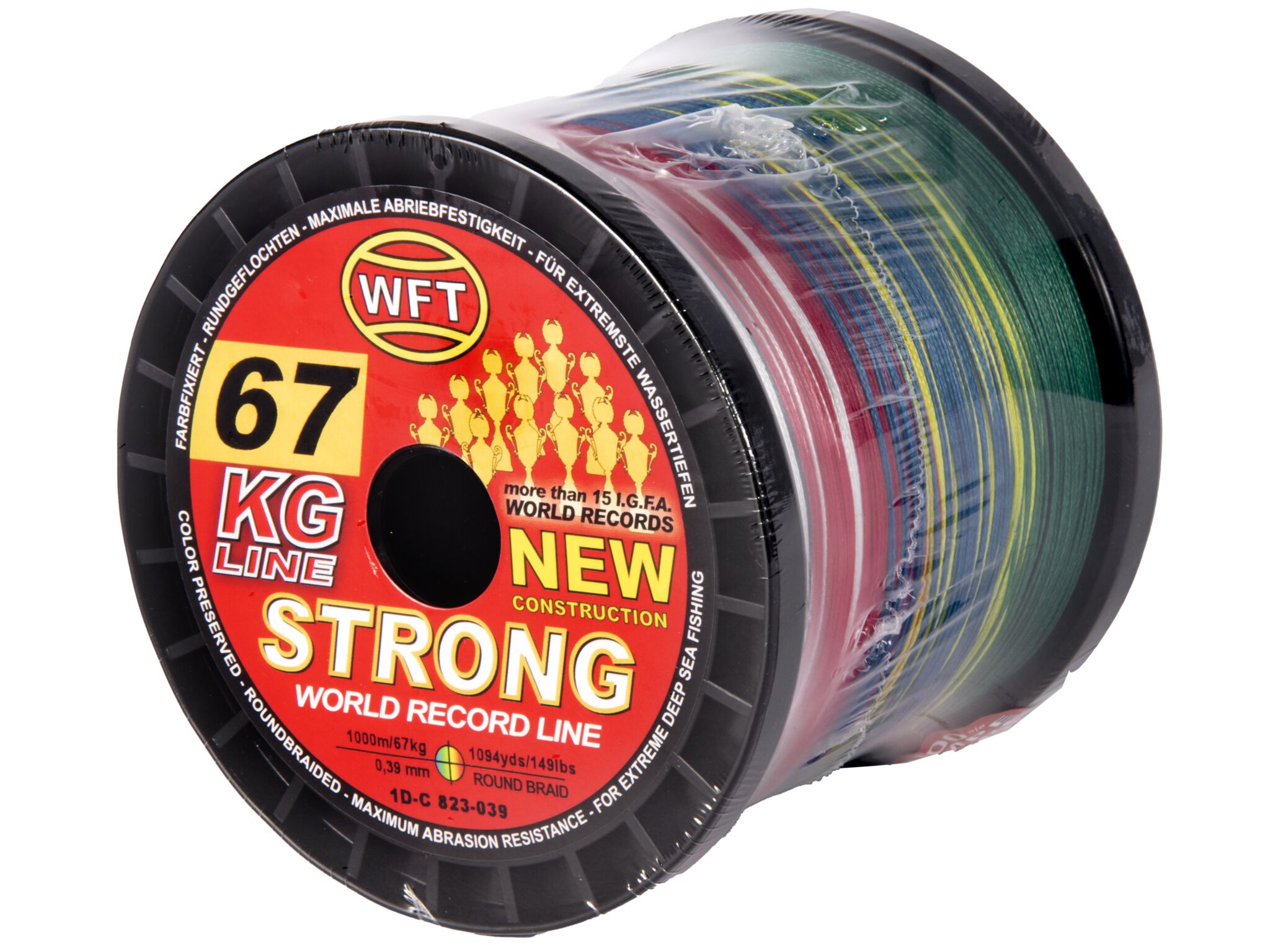 Леска плетёная WFT KG STRONG Multicolor 1000/039