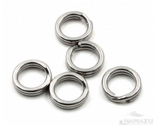 Заводное кольцо Namazu RING-A, цв. Cr, р.4 (d=8 mm), тест до 23кг (уп.10 шт).