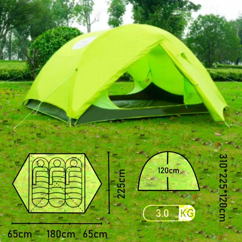 3-х местная туристическая палатка Mircamping 6103-X Green